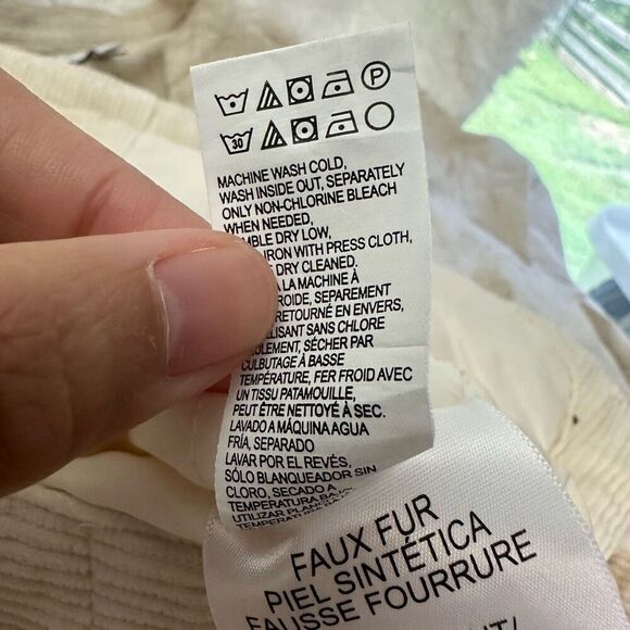 Lucky Brand Womens Corduroy Sherpa Trim Quilt Lined Button Down Coat sz XL‎ NEW - Picture 9 of 11